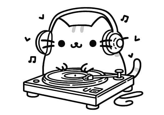 Dj line art