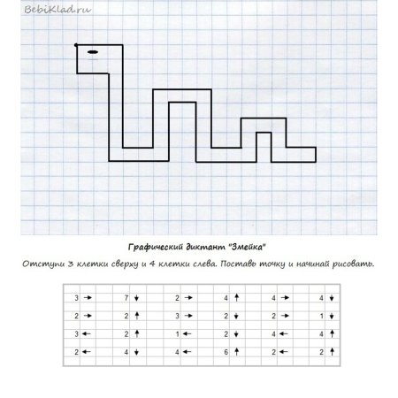 Графические диктанты по клеточкам для детей 6
