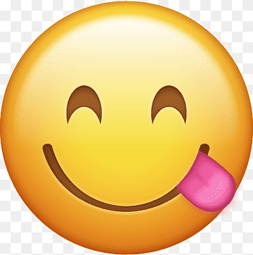 Cute funny emoji smile face with idea lamp. Vector flat line