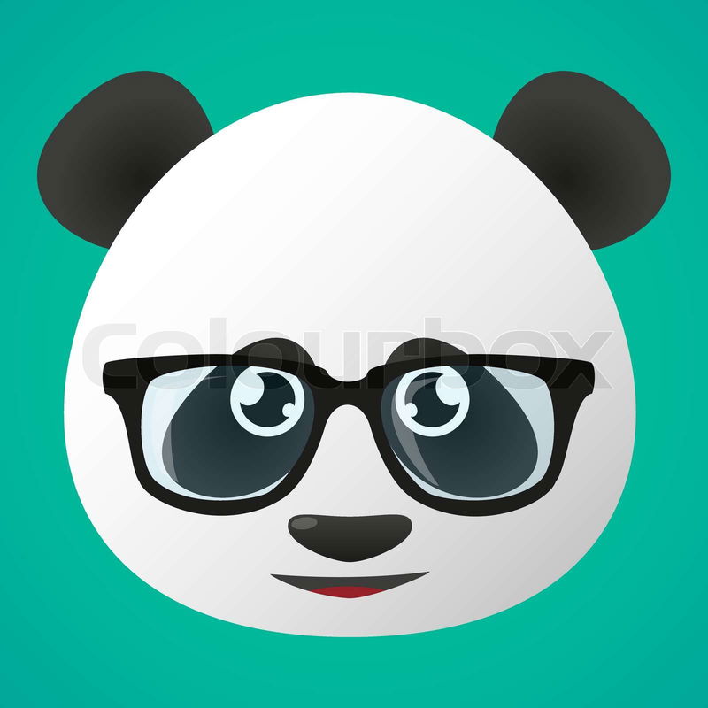 Bamboo Panda Bear Round Avatar Vector