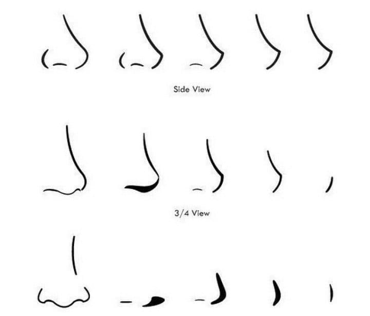 Как нарисовать нос человека поэтапно 2 урока