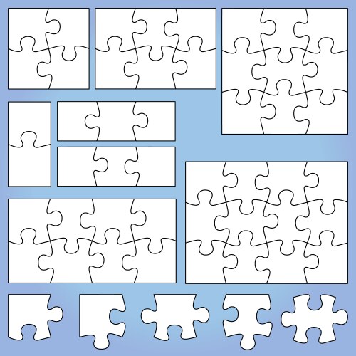 626 Jigsaw Puzzle Pieces Template Stock