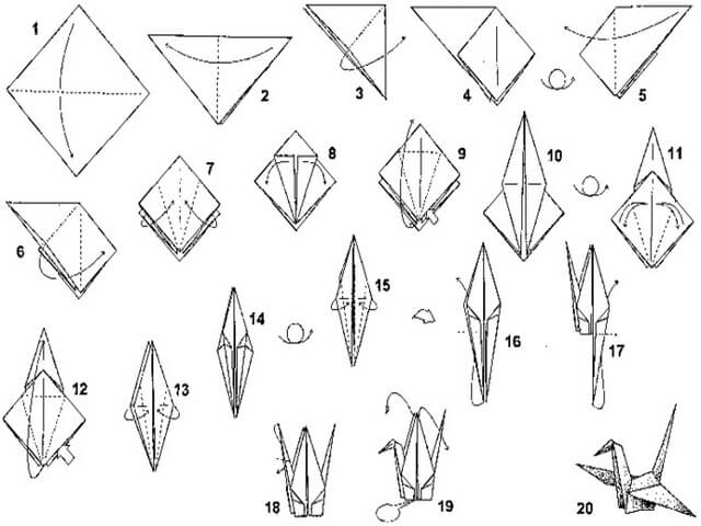 Трафарет Журавля | Поделки из бумаги для детей