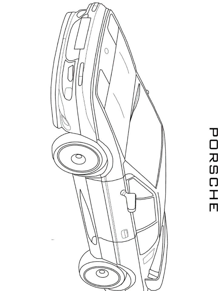 Раскраски Раскраска Автомобиль порше