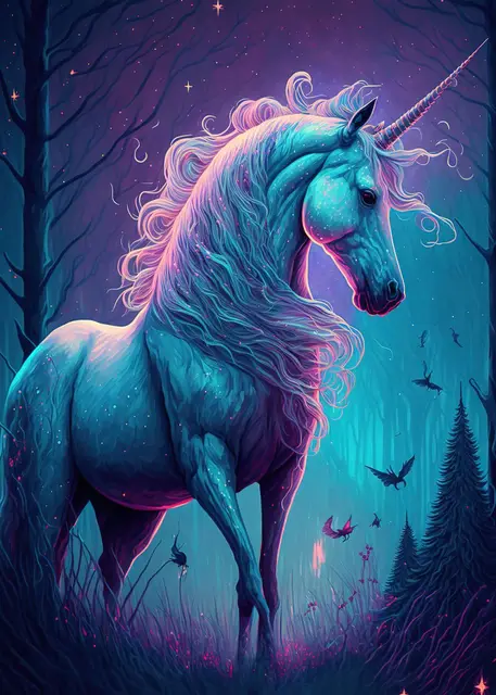 1,001 Unicorn Illustration High Res