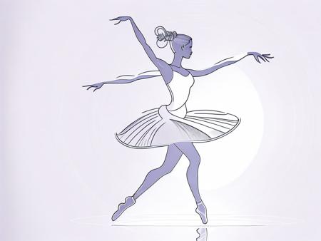 1Pc Ballerina Logo Painting Stencil