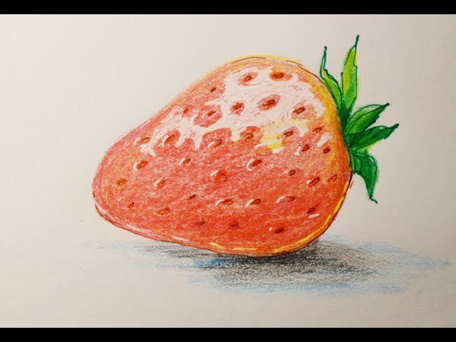 How to draw a cute strawberry