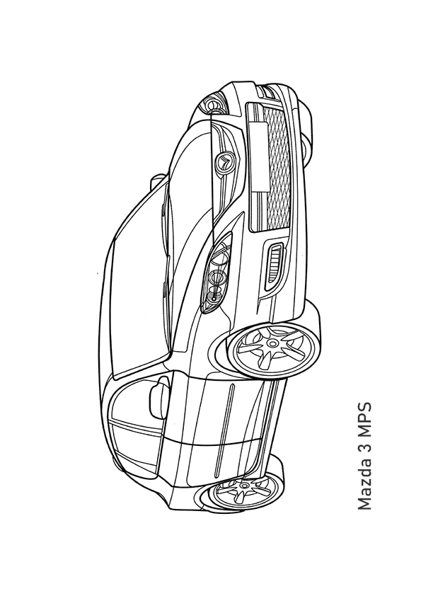 Раскраски мазда, Раскраска Мазда 6 седан раскраски.