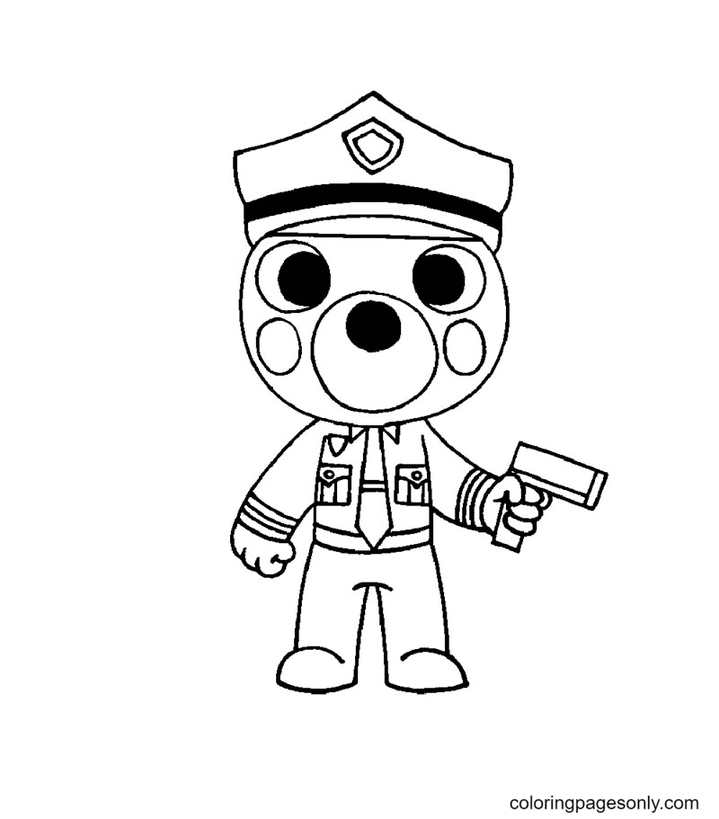 Coloring Page Roblox. Piggy, Adopt Me And Others. Print For