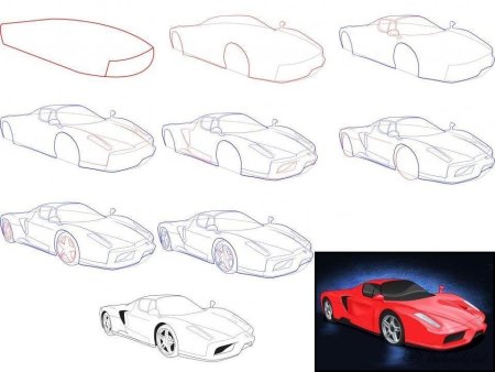 Как нарисовать Lamborghini Murcielago R