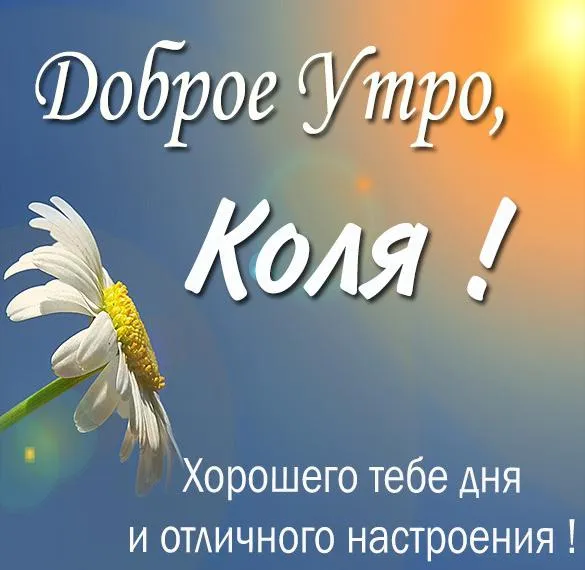 Доброе утро, друзья! Улыбка Николай