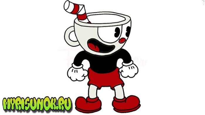 Раскраска Cuphead Fighting