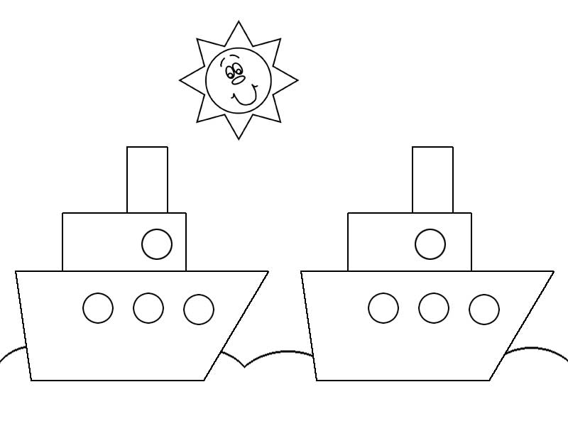 кораблик из цветной » шаблоны для