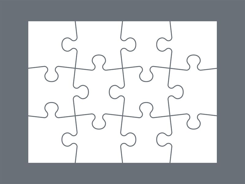 Three Jigsaw Puzzle Pieces Templates