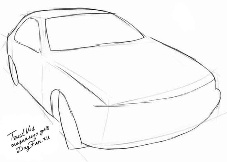 как нарисовать машину поэтапно how to draw a car step by step