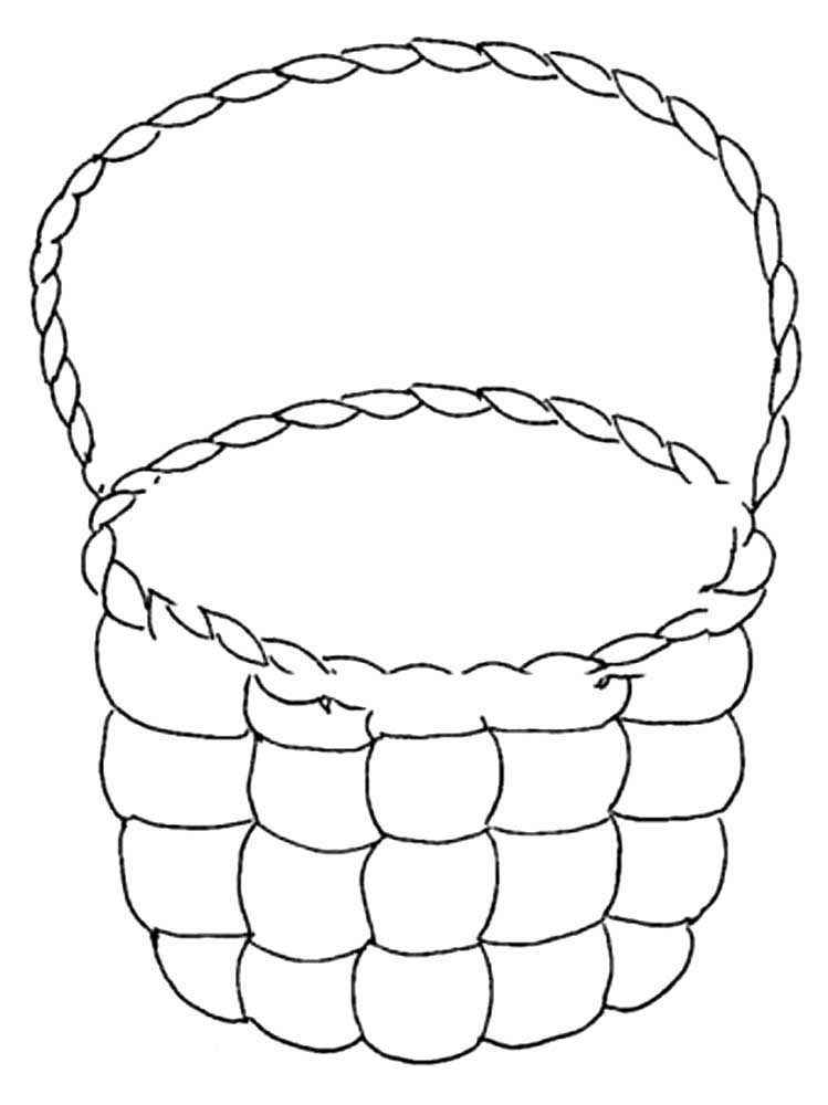Картинки раскраски корзинка 