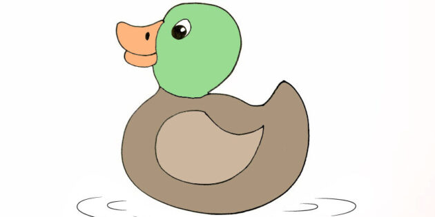 How to draw a duck for children |Как нарисовать утку для