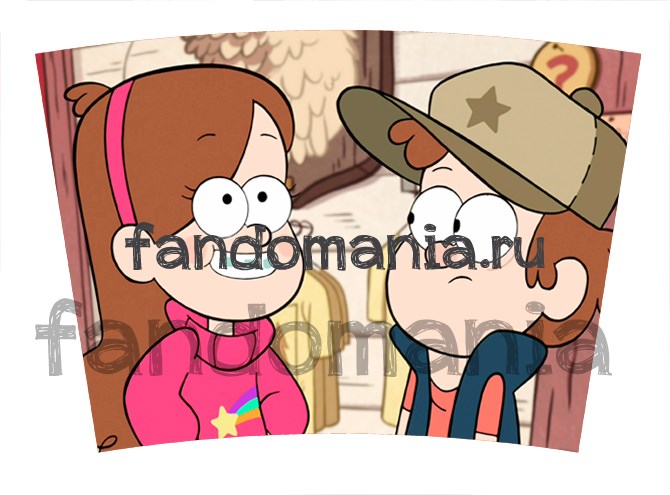 Открытка Gravity Falls Диппер и Мэйбл купить по