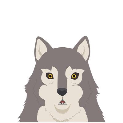 Confused Wolf 3D Icon