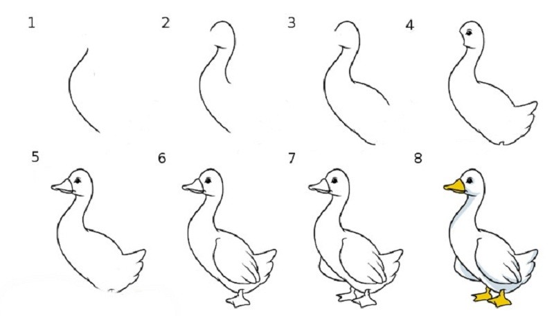 Идеи для срисовки маленький гусь 