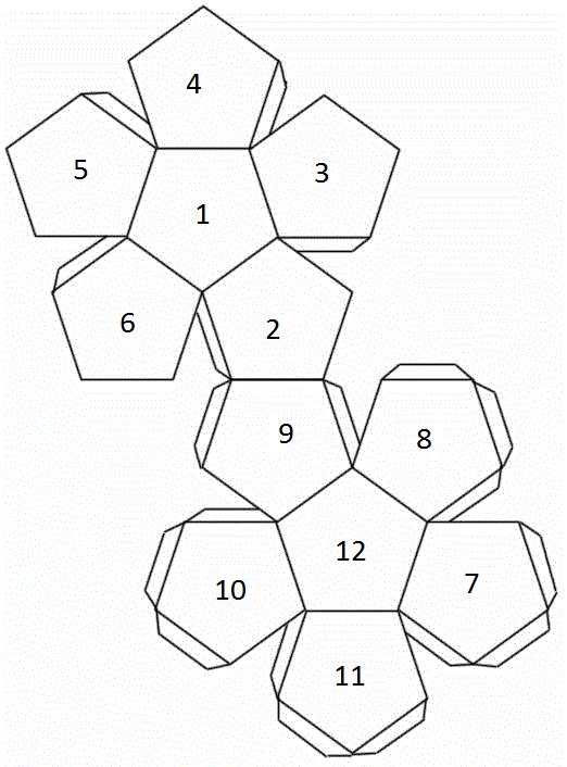 Развертка додекаэдра для склеивания
