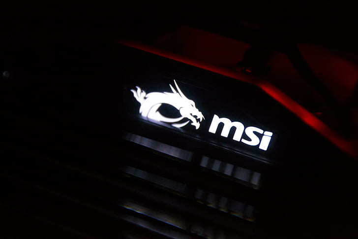 HD wallpaper: MSI logo, dragon, PC gaming, technology