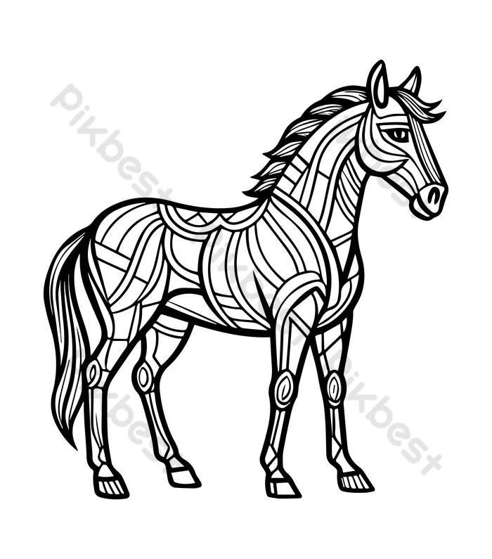 Horse trojan drawing