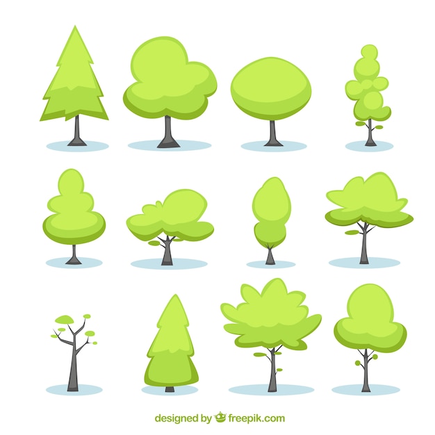 Tree Cartoon Vector Art, Icons, and