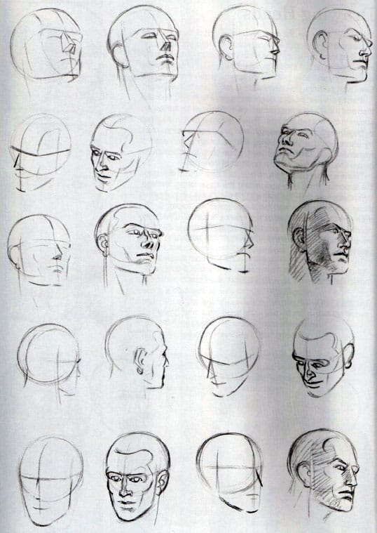 Рисунок человека поэтапно голова 