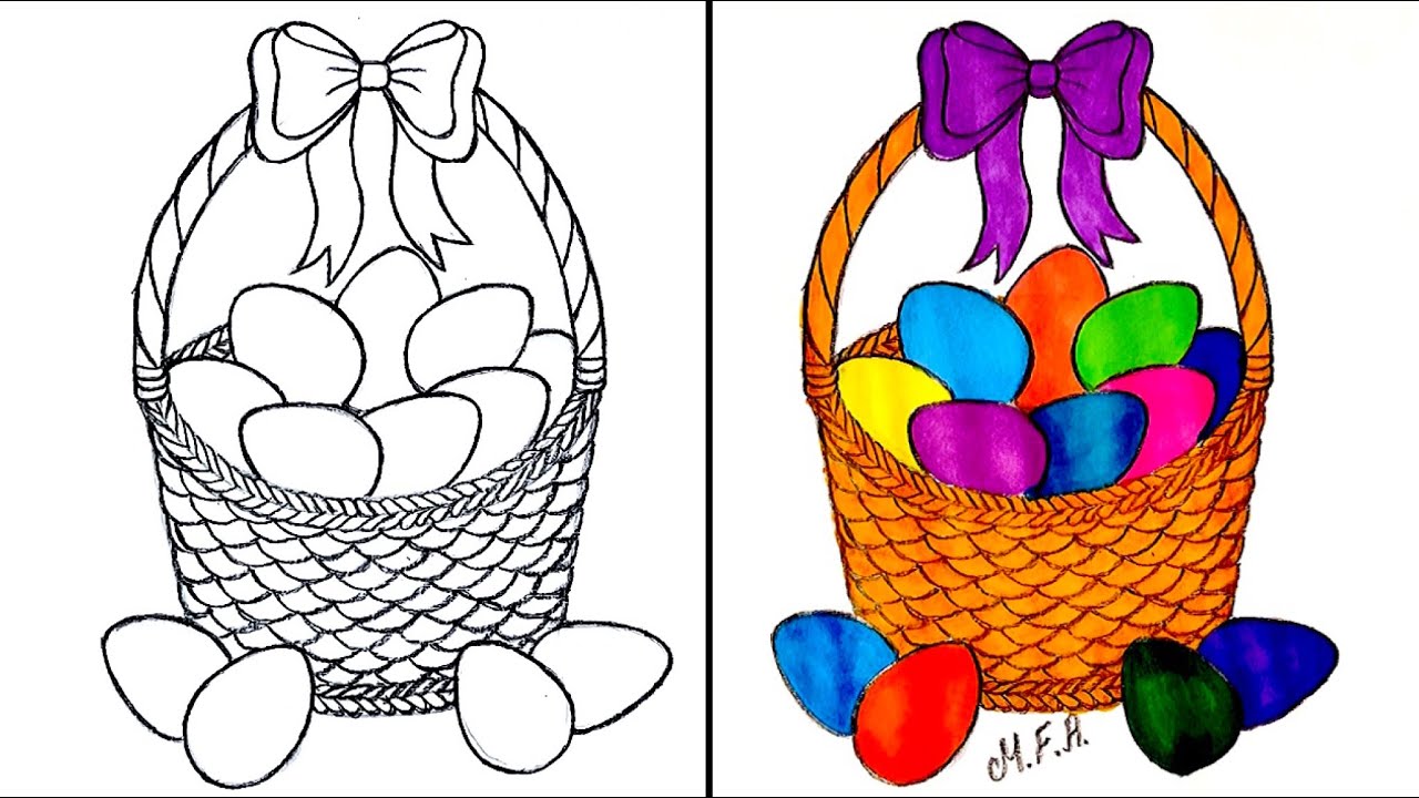 Корзина детский рисунок 