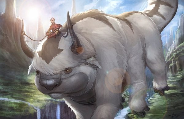 atla #loa #avatar #aang #appa #momo #art | Аватар: Легенда об