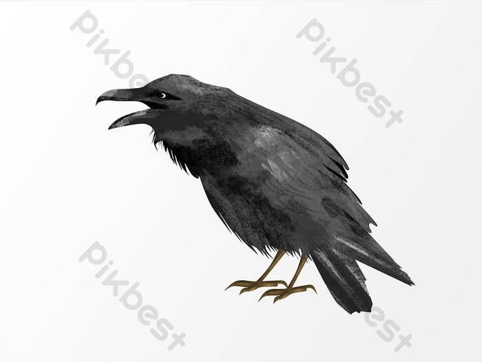 How to Draw Crow Step by step!! Как Нарисовать Ворона