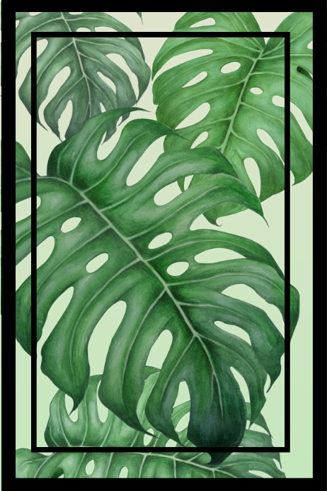 29.7x21cm Tropical Leaf Stencils