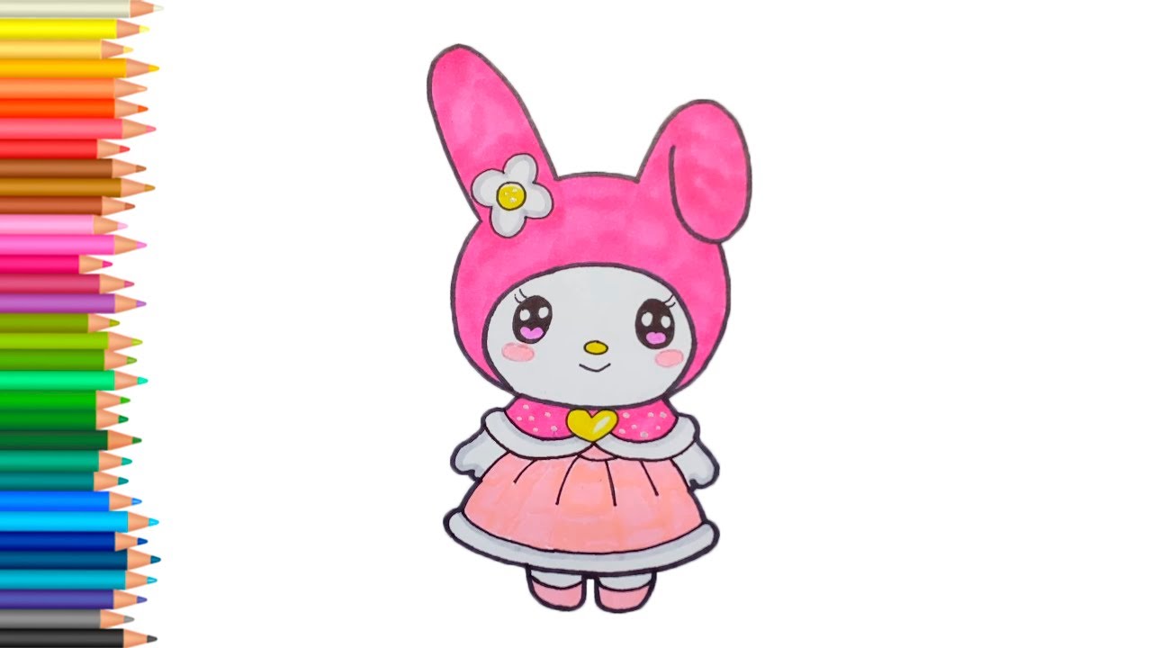 How to Draw Kawaii / Chibi My Melody from Hello Kitty : A