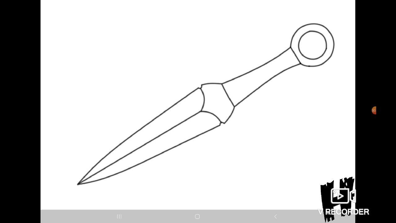 How To Draw a Kunai Easy I Naruto Kunai