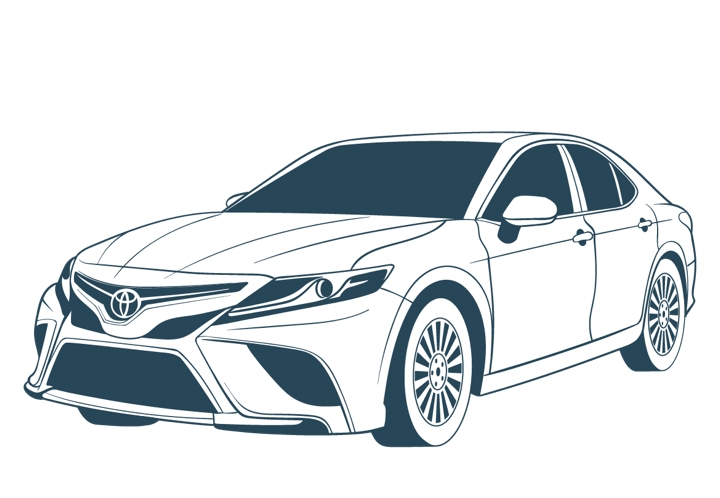 Покраска автомобиля Тойота Камри/Toyota Camry: бампер, капот