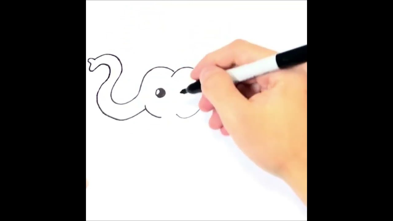 How to Draw Elephant 🐘 drawing easy ‪@APDRAWING‬ !! Как