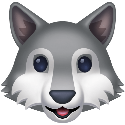 Wolf Isolated Realistic Vector Icon