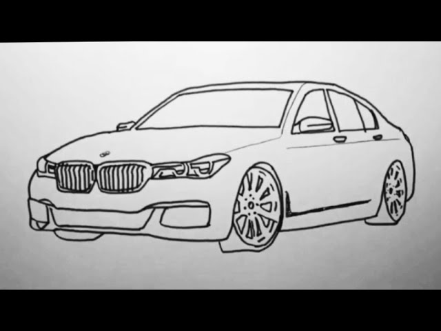 How to draw a BMW M5 F90 2021 / drawing