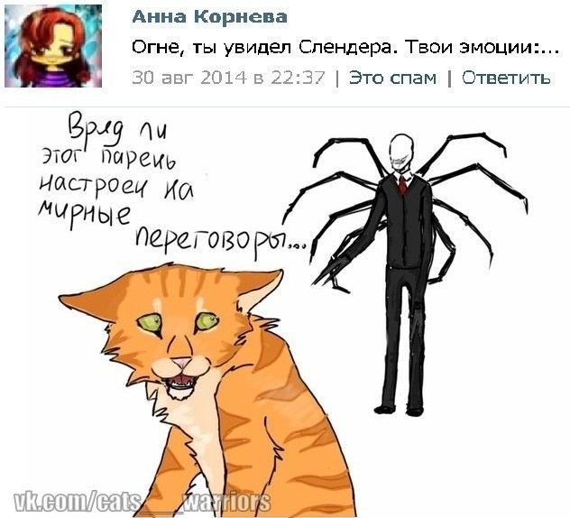 Коты воители в фильме ужасов мем