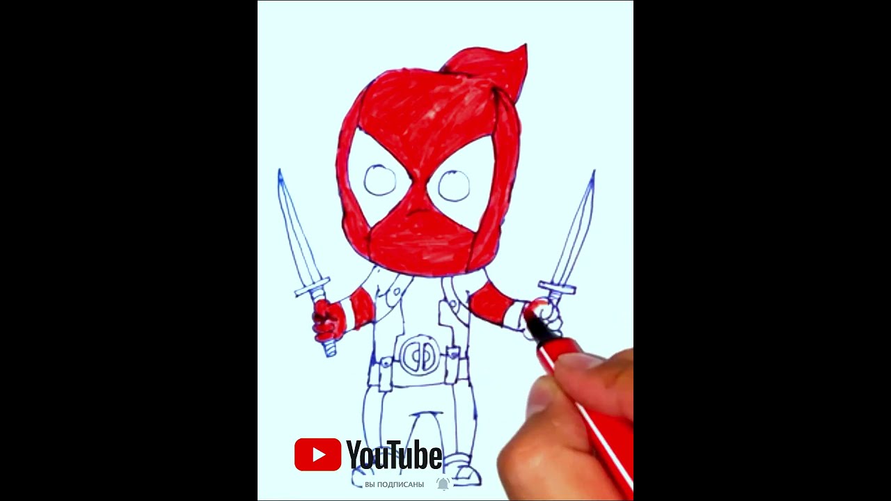 How to Draw Deadpool / Рисуем Дэдпула! / DA