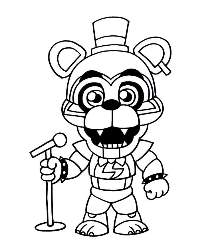 Vanessa FNAF Coloring Page for Kids