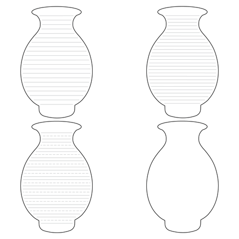 Трафареты вазы для цветов для вырезания из бумаги 
