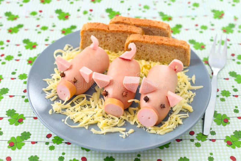 Смешные porks сосиски стоковое