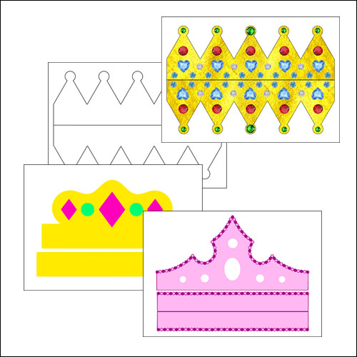 Трафареты корона на голову