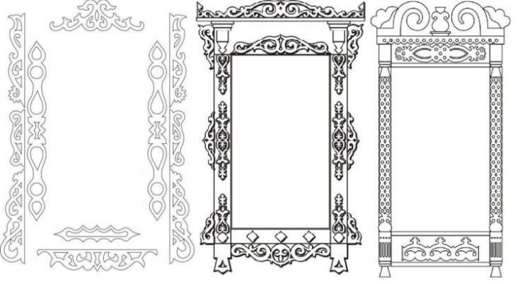 Трафареты рисунки для наличников крупные 