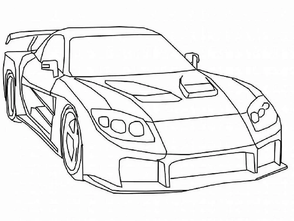 How to draw a car from Fast and the Furious | Dodge Charger