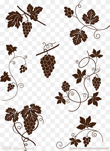 Grape stencils for diy scrapbooking