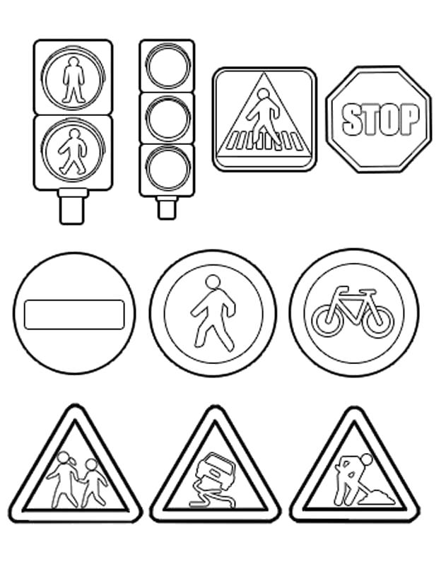 Трафареты безопасность дорожного движения
