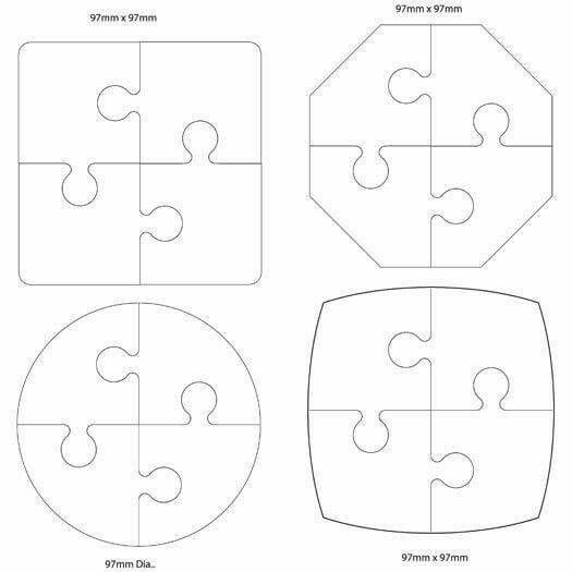 Рисунок пазлов для трафарета 